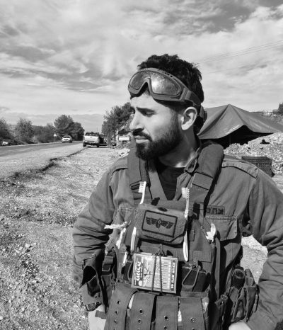 A man of two worlds, UBAB MAD is both an artist and a reserve soldier.
